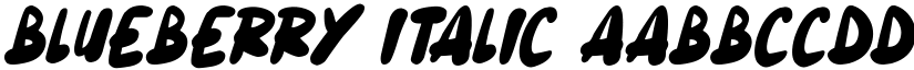 Blueberry Italic font
