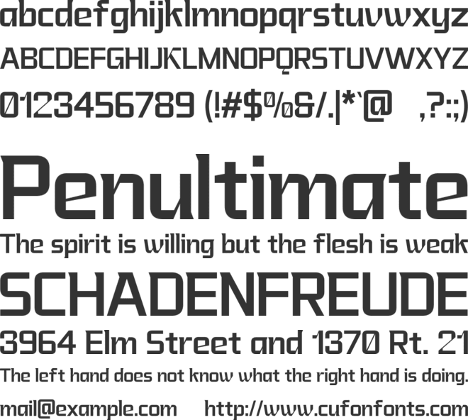 Kalebrion font preview