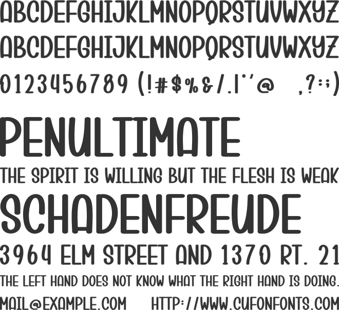 Rainbow Easter font preview