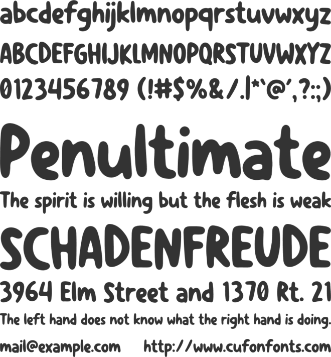Kungpaw font preview
