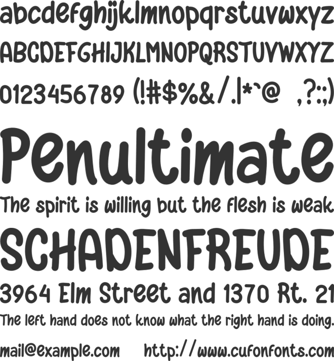 Licobe font preview