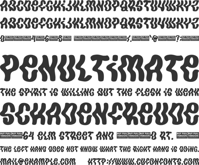 Super Ninety AT font preview