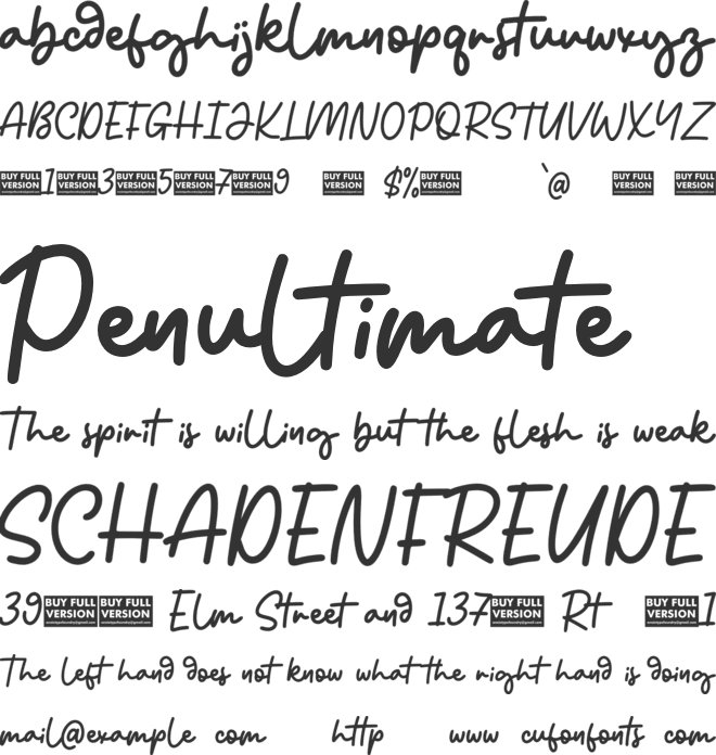 Reileight Winterlane AT font preview