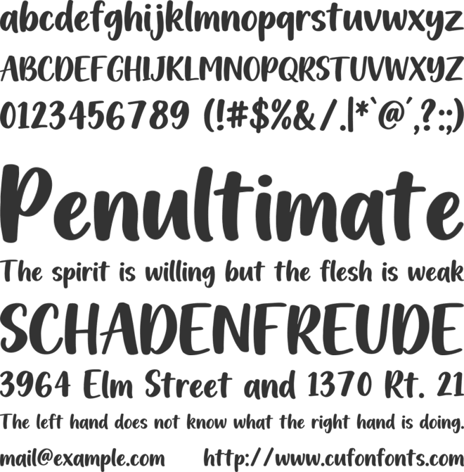 Bravyka font preview