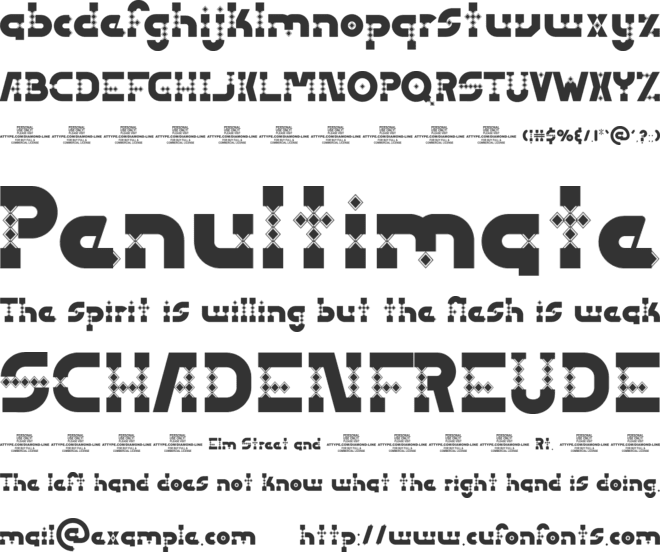 Diamond Line PERSONAL USE font preview