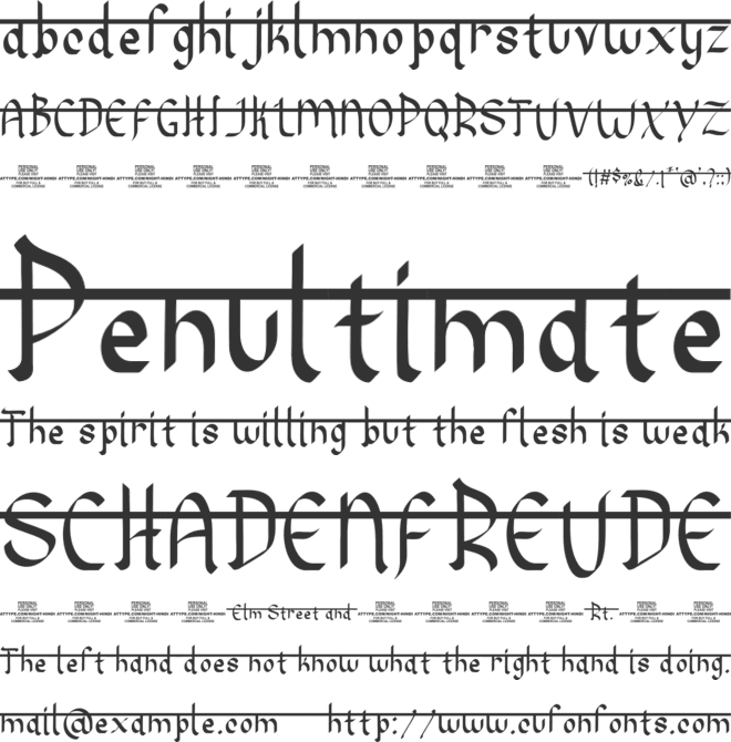 Night Hindi PERSONAL USE font preview