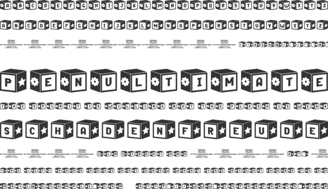 Square Baby PERSONAL USE font preview