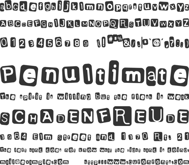 Earwig Factory Ink font preview