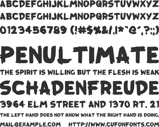 KreepTown font preview