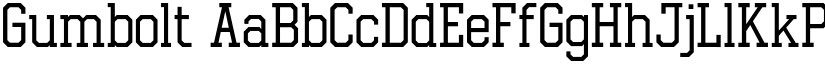 Gumbolt font