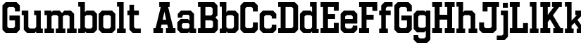 Gumbolt font