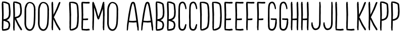Brook Demo font