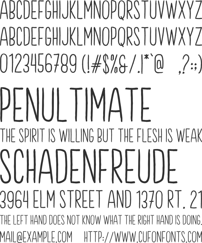 Brook font preview