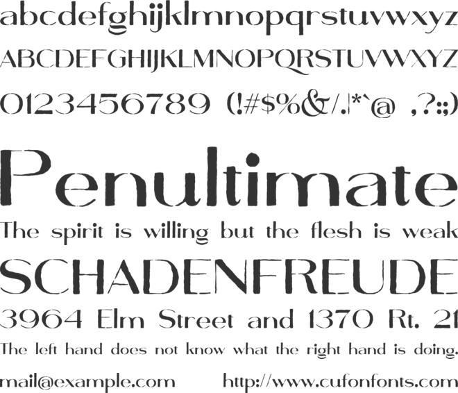 Rustic Sunday font preview