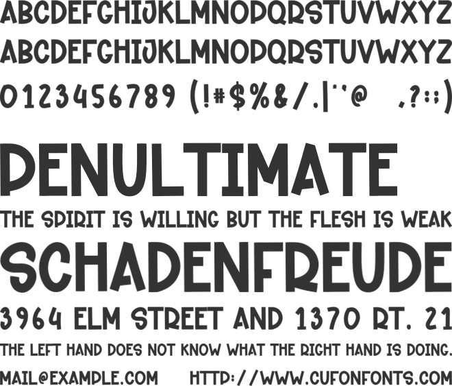 Simple People font preview