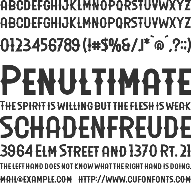 Victorea font preview
