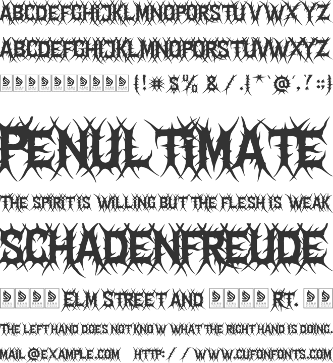 Helvorn font preview