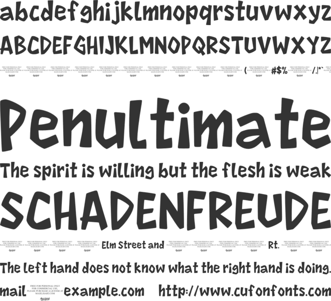 Denule font preview