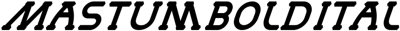 MastumBoldItalic Regular font