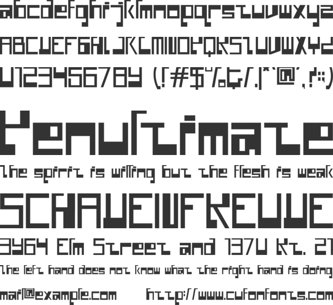 Gelfitt font preview