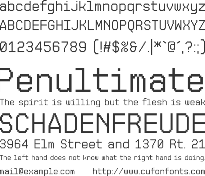 Informix font preview