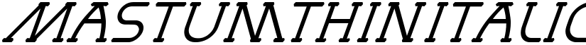 MastumThinItalic Regular font