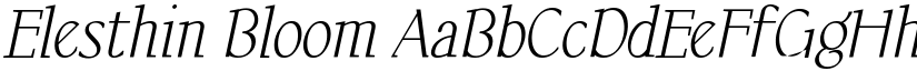 Elesthin Bloom font