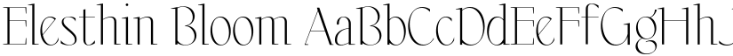Elesthin Bloom font