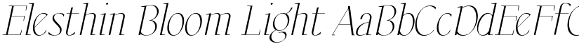 Elesthin Bloom Light font