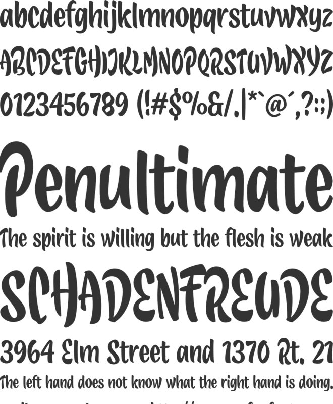 Nice Bounce font preview