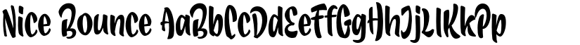 Nice Bounce font