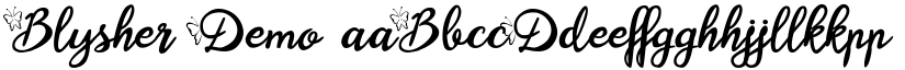 Blysher Demo font