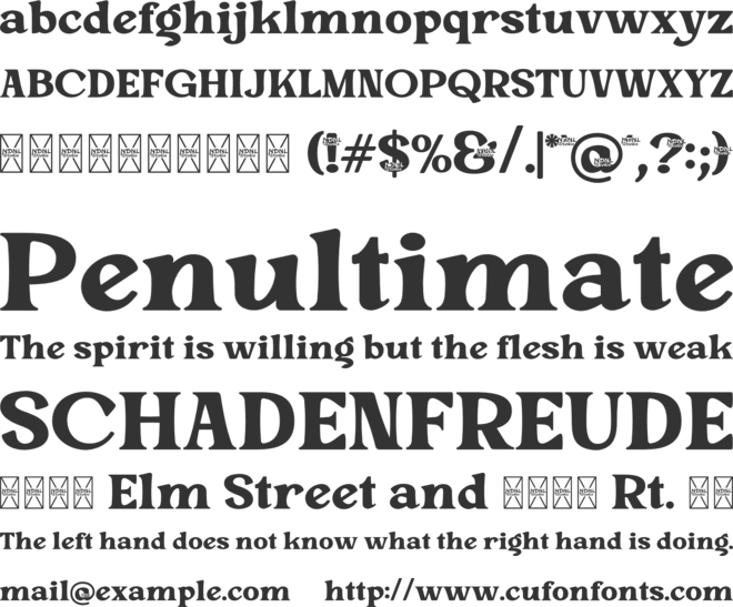 Pelank font preview