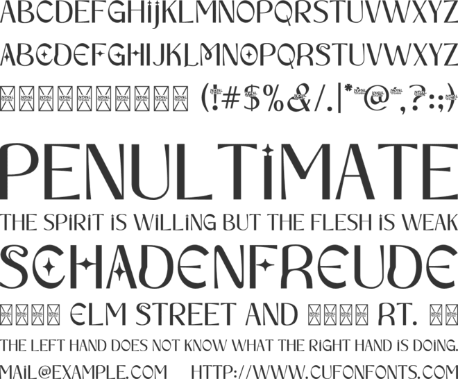Rowyen font preview