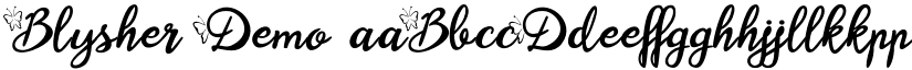 Blysher Demo font