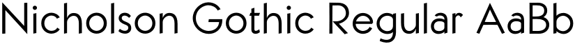 Nicholson Gothic Regular font