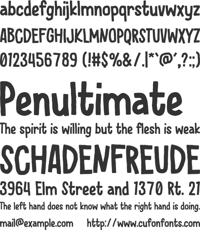 MONATA font preview