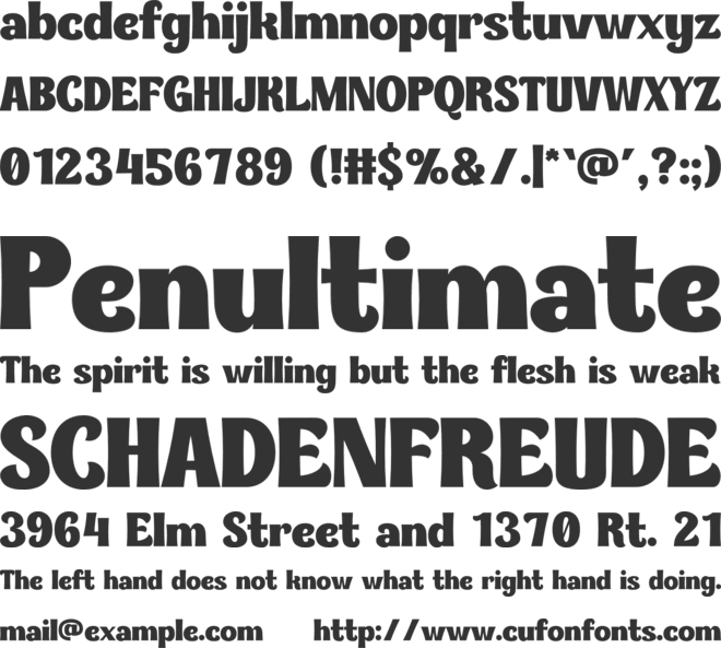 Sunsipper font preview