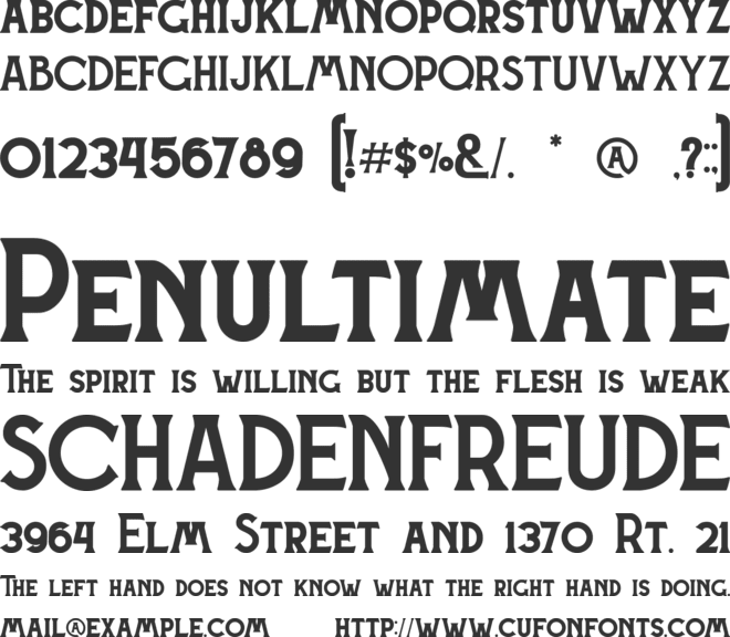 CHERYL font preview