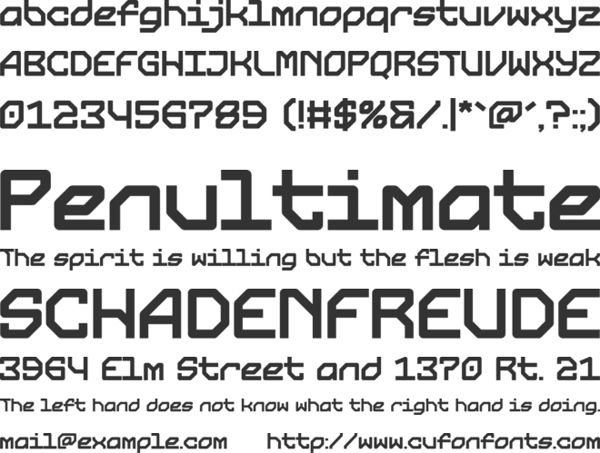 GEAR8 font preview