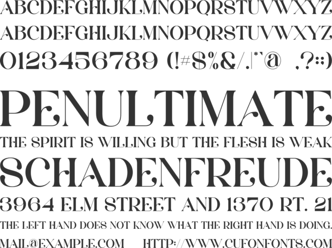 Shole font preview