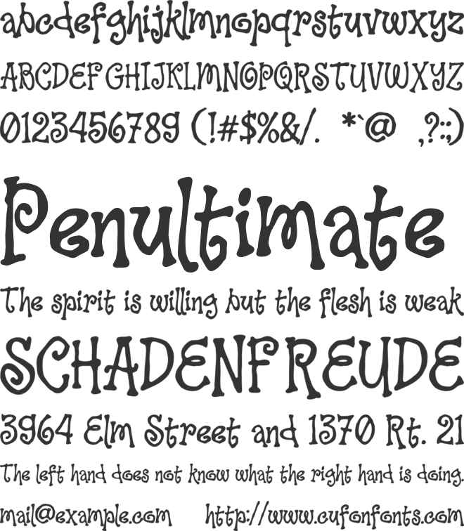 Whimsy pops font preview