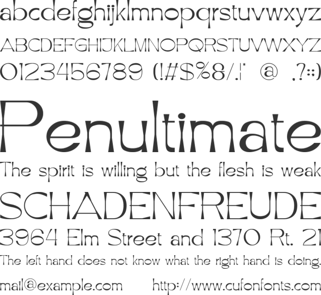 Qarino font preview