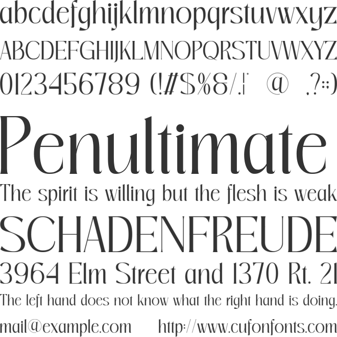 Rozade font preview