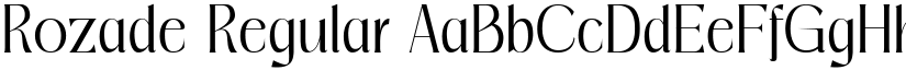 Rozade Regular font