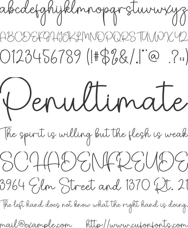Sand  Beach font preview