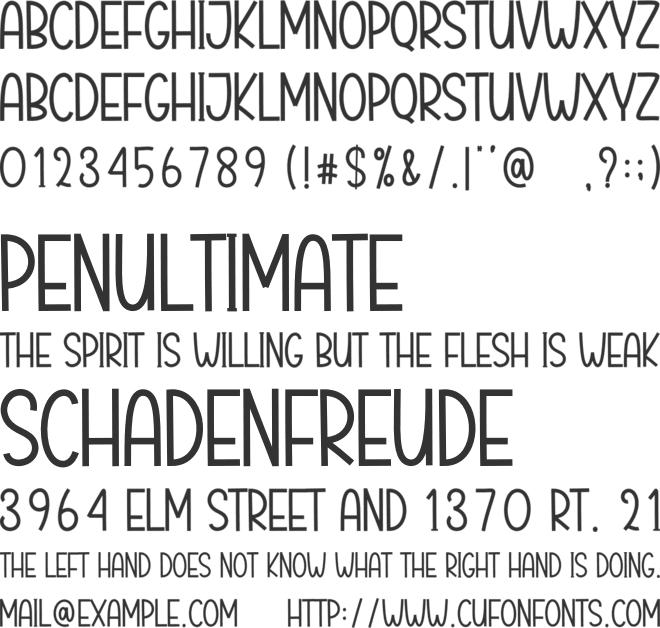 Cardigan font preview