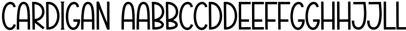 Cardigan font download