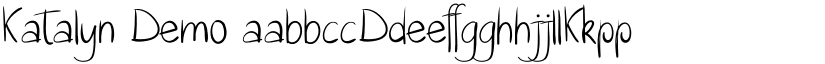 Katalyn Demo font