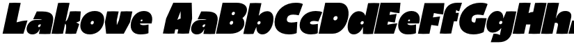 Lakove font